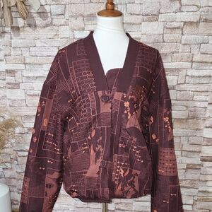 Nike Naomi Osaka Woven Jacquard Jacket Brand New Burgundy